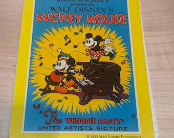 Carnet de notes « The Whoopee Party » Mickey et Minnie 4 x 6 po