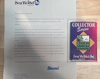 1993 Sea World San Diego, série de collectionneurs, cartes à collectionner Rocky Point Preserve, cartes à collectionner.
