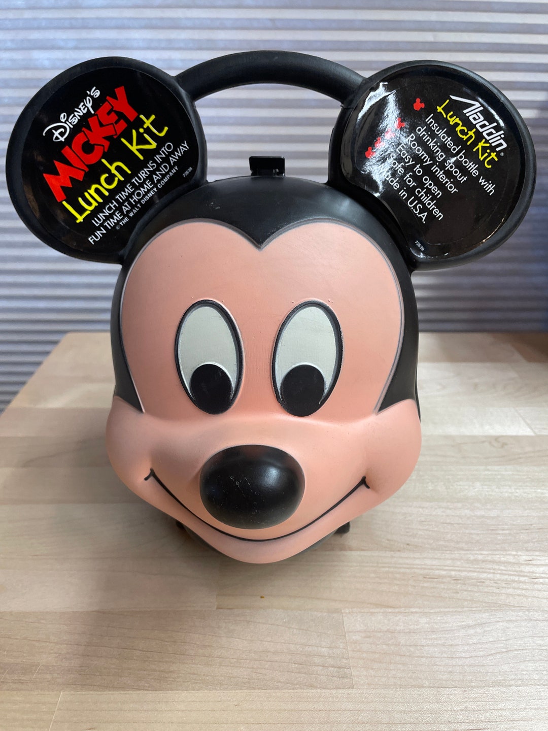 Vintage Disney Mickey Mouse Head Lunch Box Kit by Aladdin With Etsy