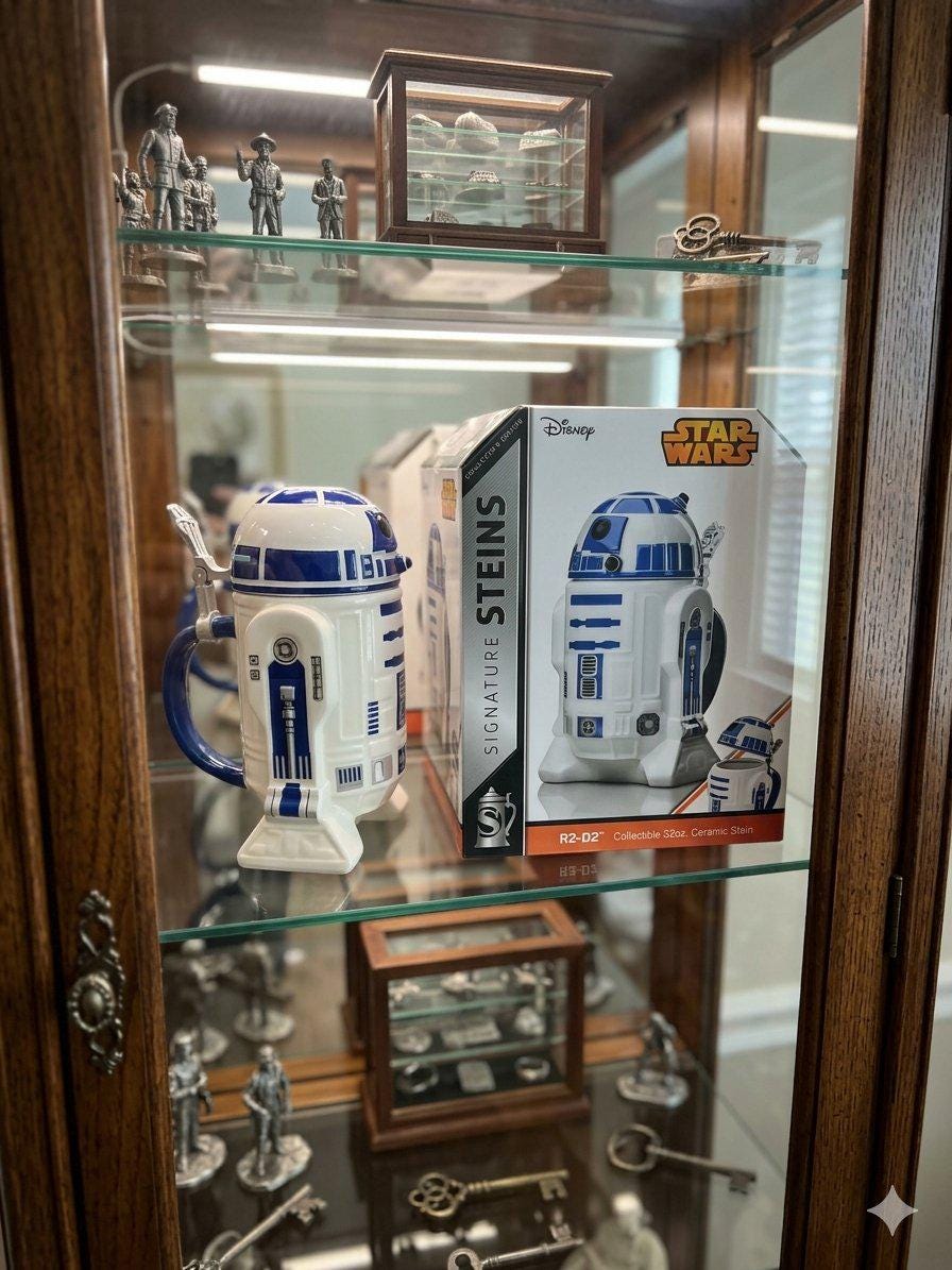 R2 -D2 Signature Stein Ceramic Star Wars 32 Oz Disney Collectors