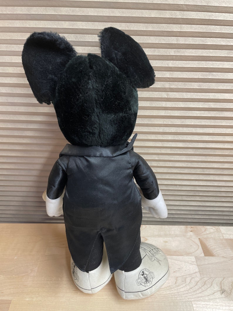 Sällsynt vintage Disney 1988 16" Musse Pigg 60-årsjubileums smoking plysch applåd bild 3