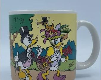 ドナルドダックをモチーフにしたパーソナライズマグカップ（ブルー