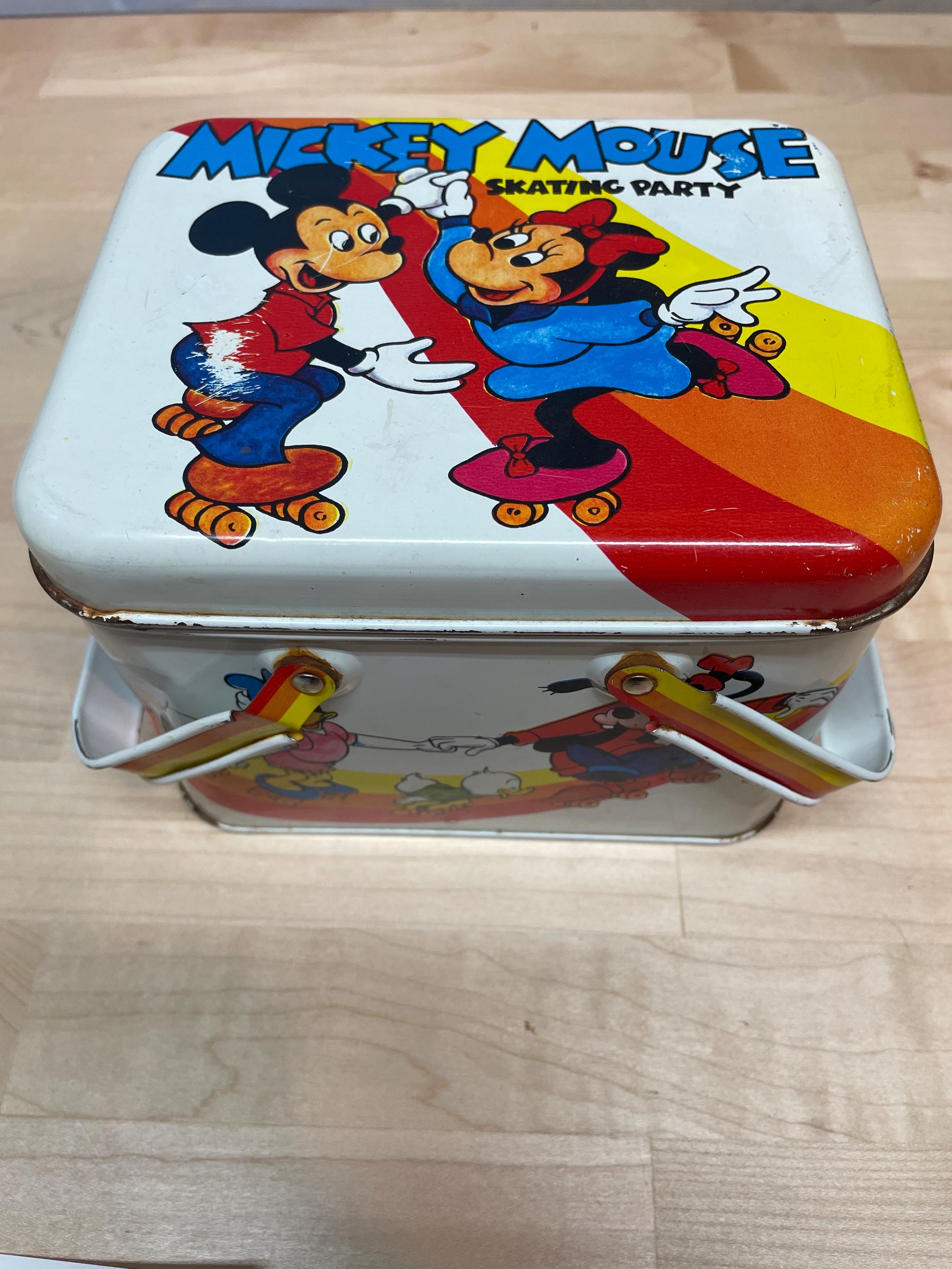 その他 Disney Mickey Mouse Skating Party Tin Vintage Mickey Mouse Skating Party Tin - Etsy