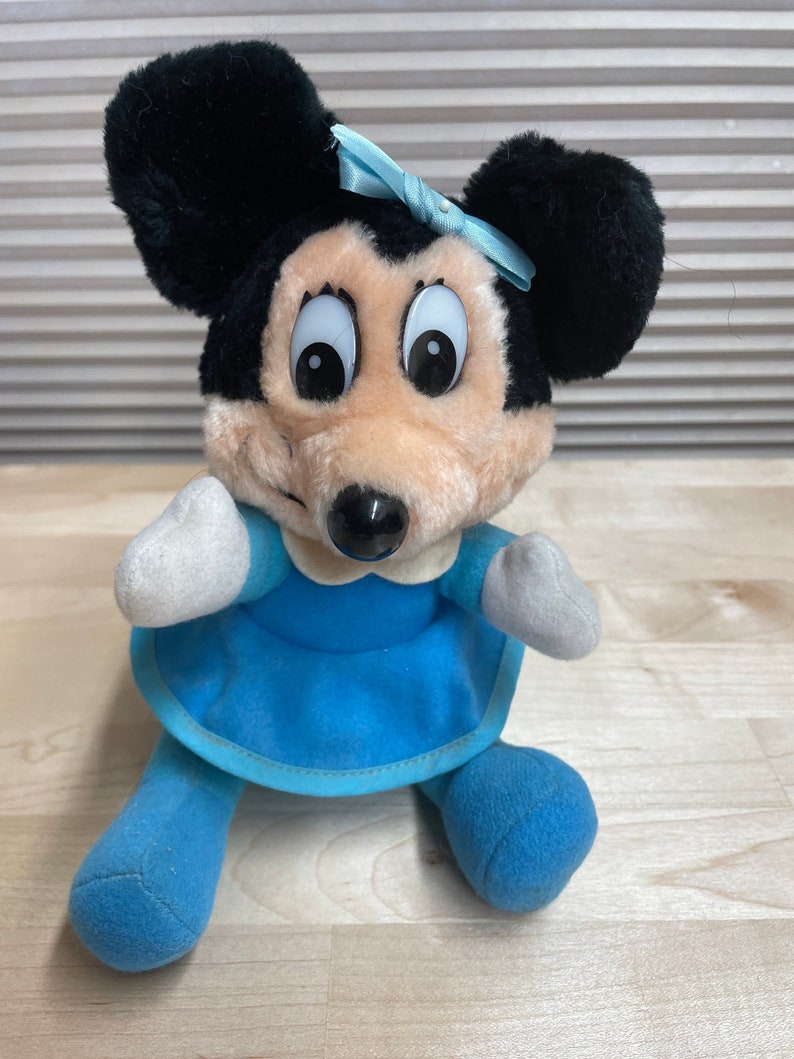 Vintage Plush Minnie Mouse Mickey's Christmas Carol - 8" Stuffed Toy image 1