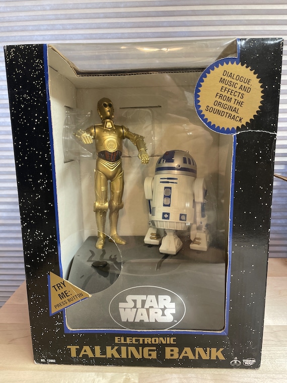 Vintage 1995 STAR WARS Electronic Talking Bank R2-D2 & C-3PO No