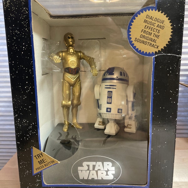 Vintage 1995 STAR WARS Electronic Talking Bank R2-D2 & C-3PO No. 13902 Thinkway Toys (Never Opened)