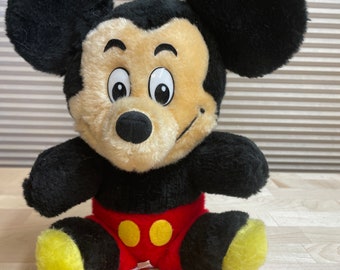 Vintage Walt Disney Mickey Mouse Stuffed Plush Made in Tiwan 10”