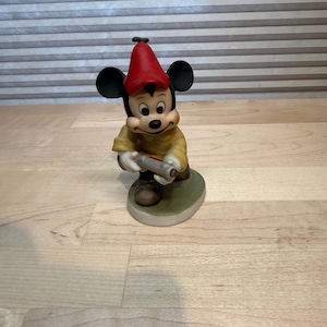 Vintage Walt Disney Production Bisque Mickey Mouse Hunter Figurine image 1