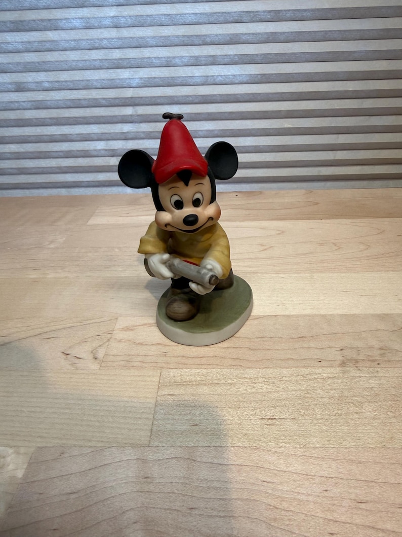 Vintage Walt Disney Production Bisque Mickey Mouse Hunter Figurine image 1