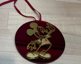 Décoration de Noël Mickey Mouse en plaqué or 14 carats Disney