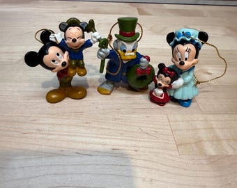 Vintage 1992 Avon Disney “Mickey’s Christmas Carol” Holiday Ornaments