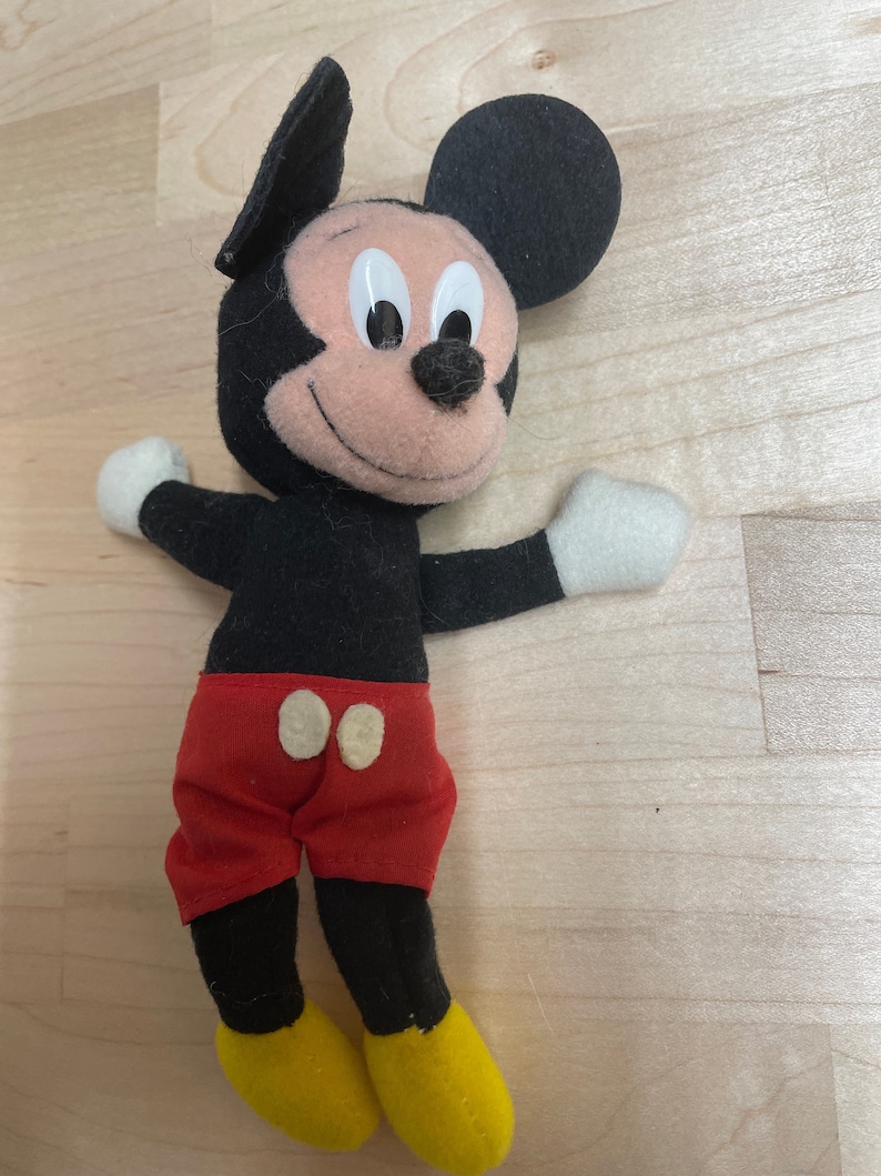 Disney Mickey Mouse Plush Doll 7" with felt ears image 1