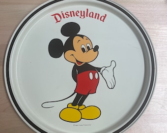 Vintage Rare 1970's Walt Disney Productions Metal Mickey Mouse Plate 10.5"