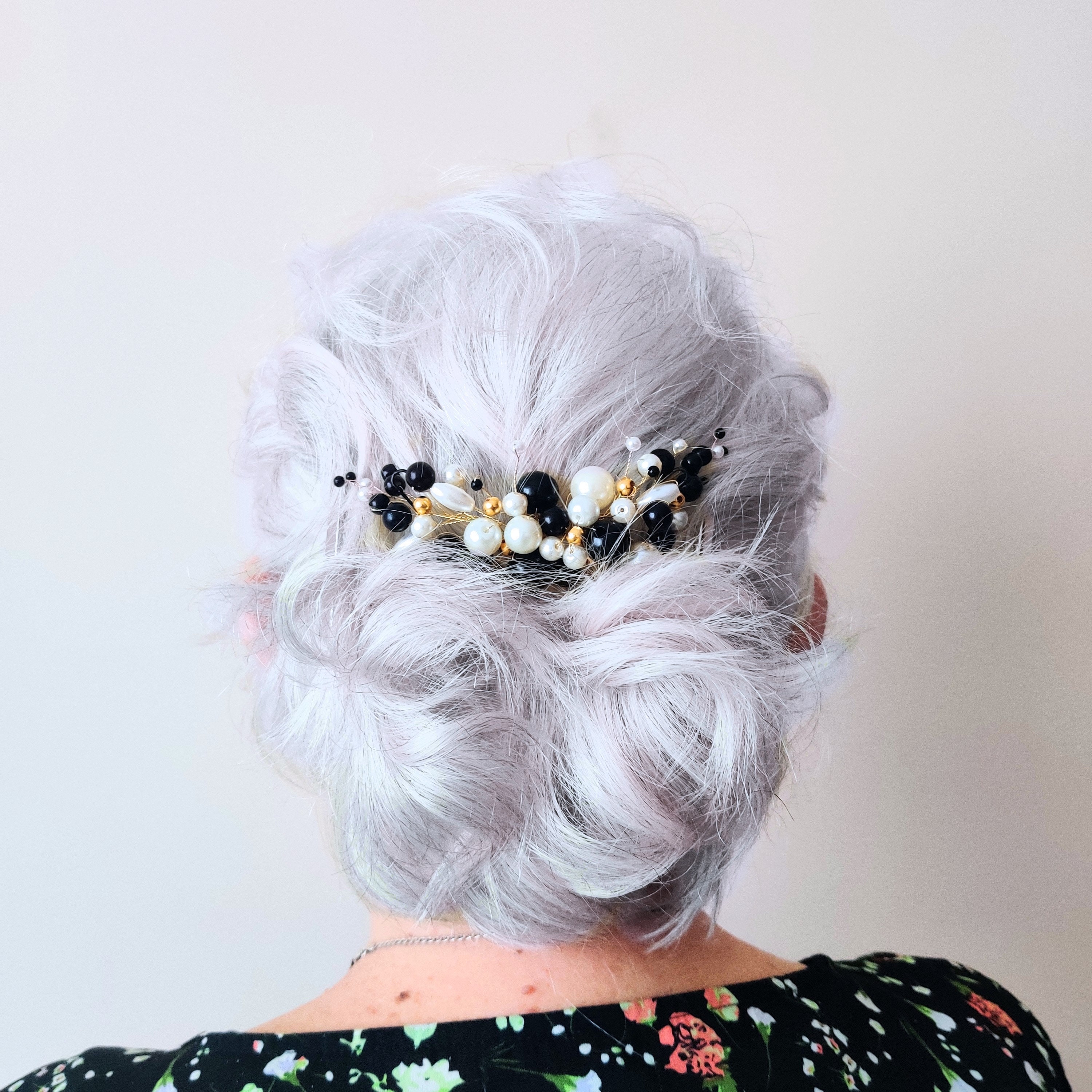 black wedding headpiece