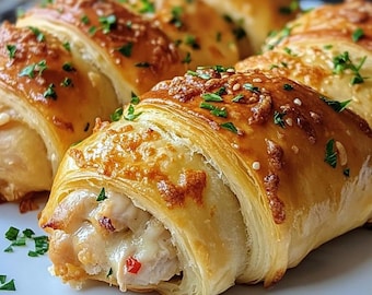 Chicken Stuffed Crescent Rolls Recipe: Buttery, Cheesy (Instant Download)