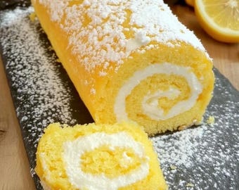 Lemon Cake Roll Recipe: Baking Dessert Guide (Digital Download)