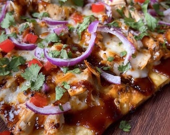 BBQ Chicken Flatbread Recipe PDF | Easy Weeknight Dinner | Quick Homemade Flatbread Pizza | Digital Download