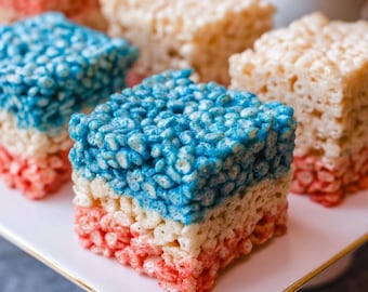 4th of July Rice Krispie Treats Recipe: Patriotic Printable (Instant Download)