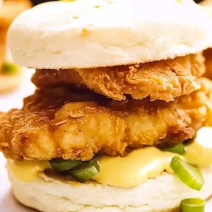 Fried Chicken Biscuit Sandwich Recipe: Southern Comfort (Printable/Instant Download)