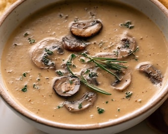 Creamy Mushroom Soup Recipe PDF | Easy One-Pot Dinner | Instant Download
