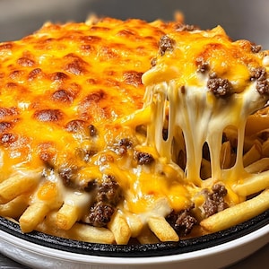 Cheeseburger French Fry Casserole Recipe: Printable Instant Download