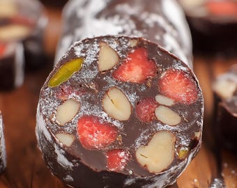 Vegan Chocolate Salami Recipe PDF | Dairy-Free No Bake Dessert | Instant Download