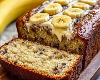 Cream Cheese Banana Bread Recipe: Moist & Rich (Instant Download)