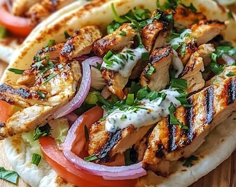 Greek Chicken Gyro Recipe: Mediterranean Flavors (Instant Download)