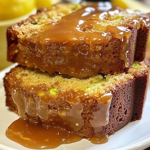BEST RECIPE For Heavenly Lemon Zucchini Bread with Caramel Glaze | Printable | Instant Download