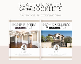 Realtor Home Buyer & Seller Guide Booklets: Canva Templates (US Letter) (Digital Download)