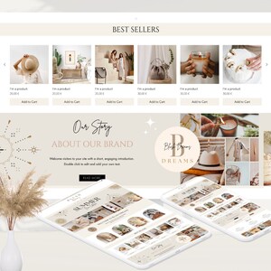Wix E-commerce Website Template, Wix Website Design, Online Store, Online shop, Wix Template Wix Theme Wix Layout Wix Shop Boho, Any Product