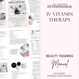 IV Vitamin Drip Training Manual, Intravenous Nutrient Therapy Guide, IV Vitamin Therapy Course, IV Hydration eBook, Edit in Canva