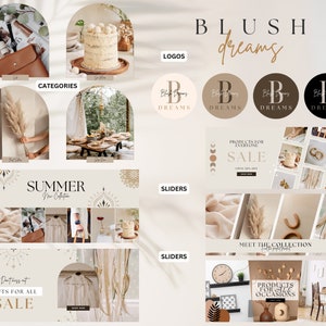 Wix E-commerce Website Template, Wix Website Design, Online Store, Online shop, Wix Template Wix Theme Wix Layout Wix Shop Boho, Any Product