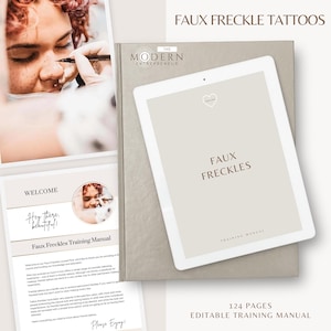 Träningsmanual för konstgjorda fräknar, PMU-fräkntatueringar, guide till permanent makeup, studenter, lärare, anpassningsbar