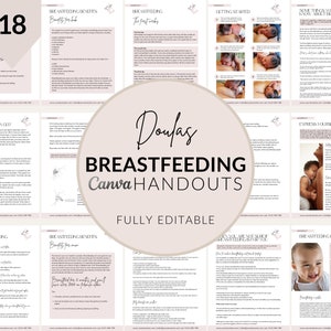 Breastfeeding Handouts, Doula Templates, Doula Handouts, Birthworker Business, Edit in Canva