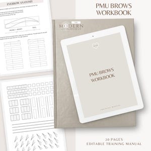 Manual de entrenamiento de cejas de la SPMU: Práctica de microblading para estudiantes (imprimible y personalizable)