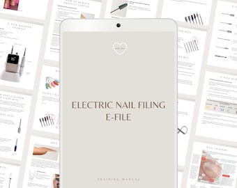 Manual de capacitación sobre lima eléctrica / Lima de uñas electrónica / Plantilla de guía de estudio editable en Canva