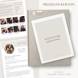 Brazilian Keratin Hair Smoothing Training Manual: Editable Canva Training Course