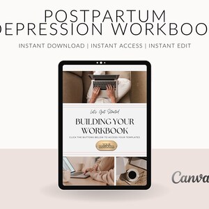 PPD Workbook, Editable Postpartum Depression Workbook, PPD Guide ...
