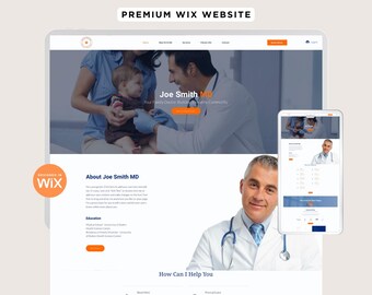 Doctor Physician Wix Website Vorlage: Bearbeitbares Medizinisches Klinik-Design