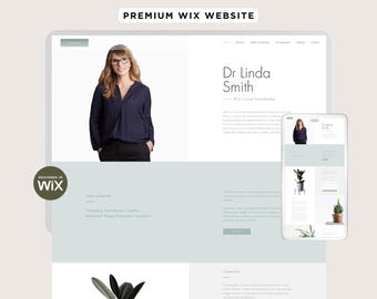Wix-websitesjabloon psychotherapeut minimalistisch: bewerkbare counselor-site