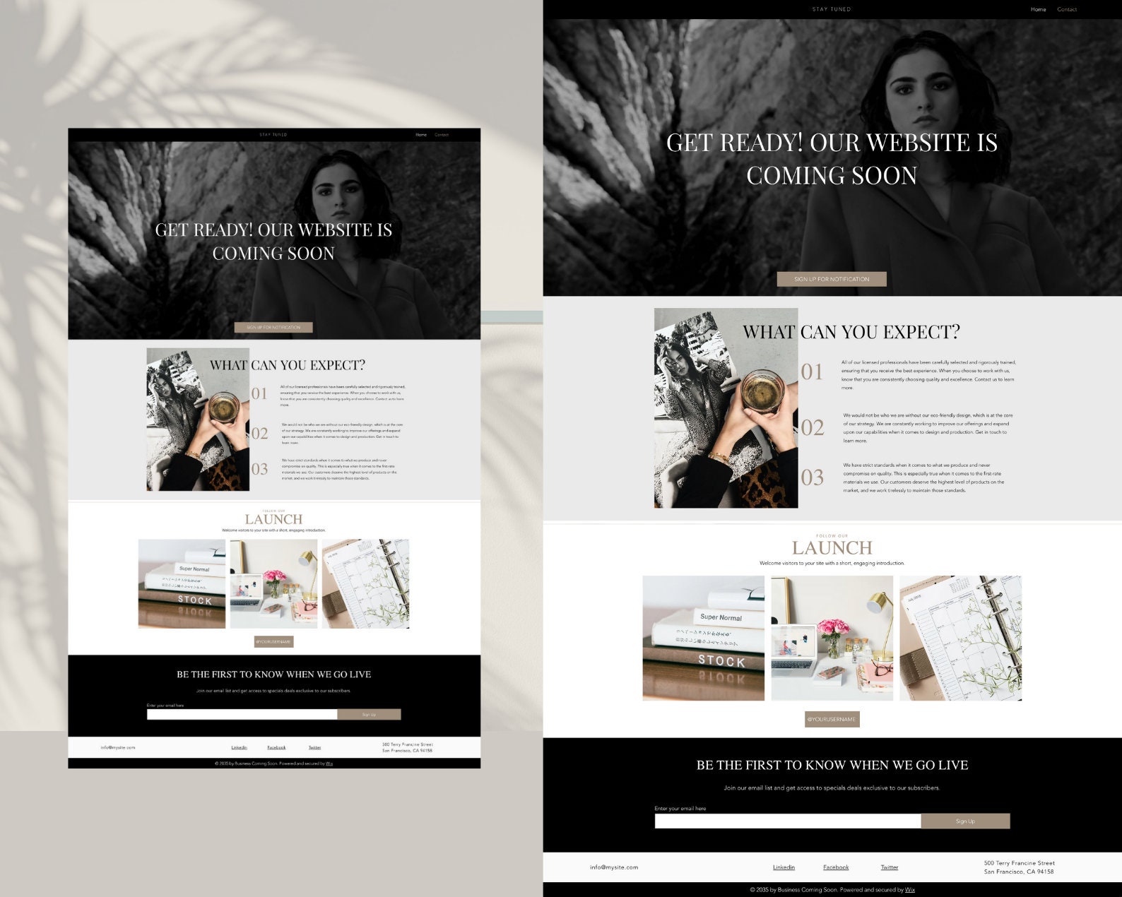 Wix Landing Page Template Coming Soon Website Design Etsy