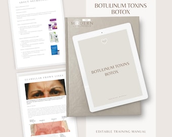 Manual de capacitación sobre toxina botulínica: Guía para enfermeras inyectoras (Plantilla editable de Canva)