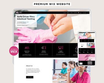 Mobile Website-Vorlage für das Medizinische Testzentrum von Wix: Bearbeitbares Design