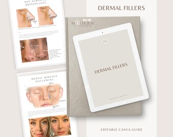 Manual de capacitación sobre rellenos dérmicos: Guía de inyecciones de ácido hialurónico (Canva editable)