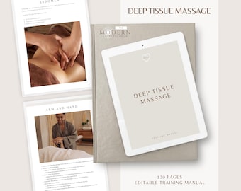 Manual de capacitación en masaje de tejido profundo para estudiantes de Beauty Academy: Editar en Canva