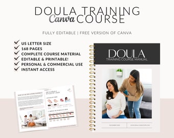 Manuel de formation Doula, Manuel de formation Doula, Guide de formation Doula, Éducation Doula, Cours Doula, Entreprise Doula, modifier sur Canva
