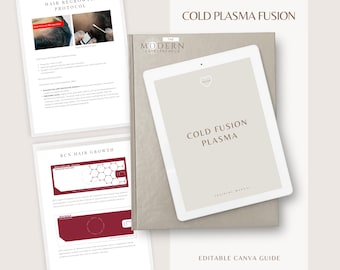 Manual de capacitación sobre plasma de fusión fría / Curso de capacitación editable en Canva