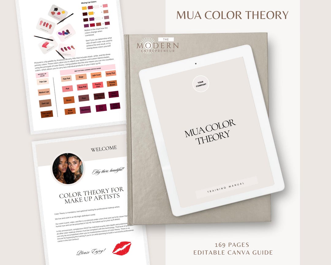 Makeup Artist Color Theory Training Manual: MUA Student Guide (canva ...