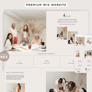 Wix-websitesjabloon moderne elegante notaris: bewerkbaar ontwerp